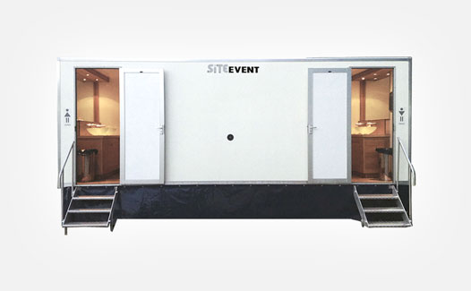 Vacuum toilet trailer for events